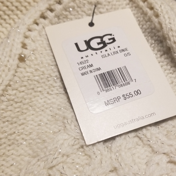 UGG Australia | Cream Sparkle Slouchy Beanie